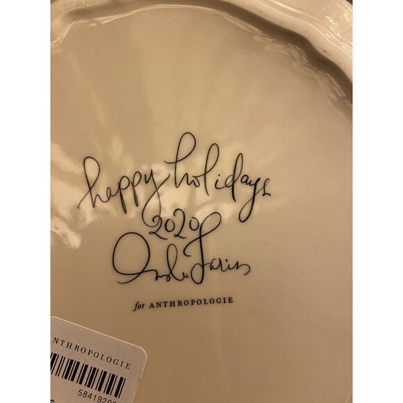 Anthropologie Inslee Fariss Christmas Plates Set Of 3 Drummers Drumming New - Picture 6 of 9